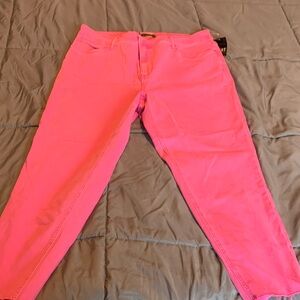 RACHEL Rachel Roy Vibrant Pink Cropped Jeans